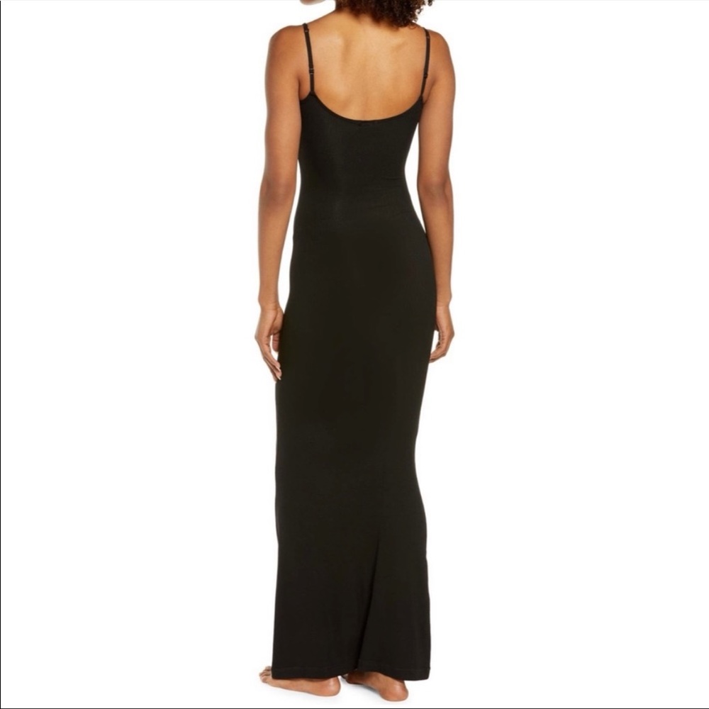 NWOT SKIMS Black Ribbed Long Slip Dress In Black Size XL - Picture 5 of 15